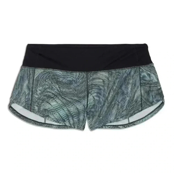 LULULEMON Speed Up MR Short 4” Lined Dimensional Icing Blue Multi 6 Tall - Picture 4 of 8